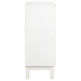 Gambon - 2 Door Wood Honeycomb Pattern Accent Cabinet - White by CoasterElevations | Bel Furniture