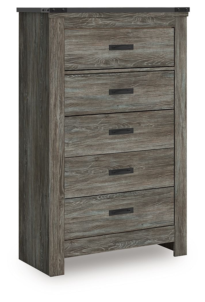 Frandern - Gray - Five Drawer Chest by Signature Design by Ashley® | Bel Furniture
