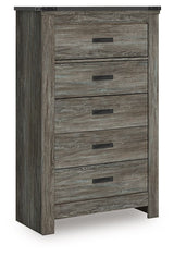 Frandern - Gray - Five Drawer Chest by Signature Design by Ashley® | Bel Furniture