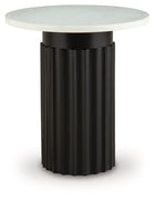 Wainstone - Accent Table - Black / White