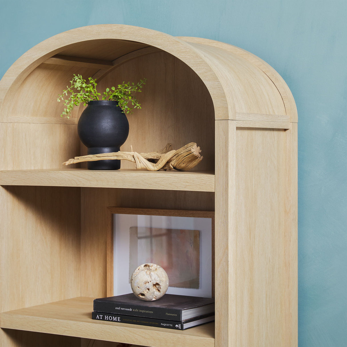 Modern 5 Shelf Open Arched Bookshelf by Walker Edison | Bel Furniture