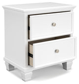 Fortman - White - Two Drawer Night Stand by Signature Design by Ashley® | Bel Furniture