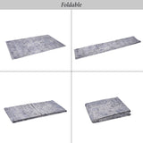 Maval - 6' X 9' Washable Area Rug - Blue / Cream