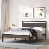 Ceres - Metal Bed With Wood Headboard & Footboard