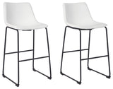 Centiar - Upholstered Barstool (Set of 2) White 19''W x 22''D x 40''H by Signature Design by Ashley® | Bel Furniture