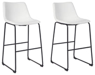 Centiar - Upholstered Barstool (Set of 2) White 19''W x 22''D x 40''H by Signature Design by Ashley® | Bel Furniture