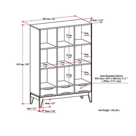 Harper - Cube Storage With Drawers - view 8