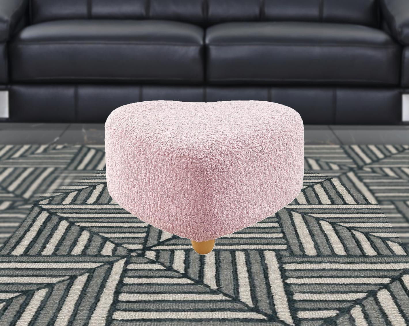 Sherpa Specialty Ottoman - Pink / Brown