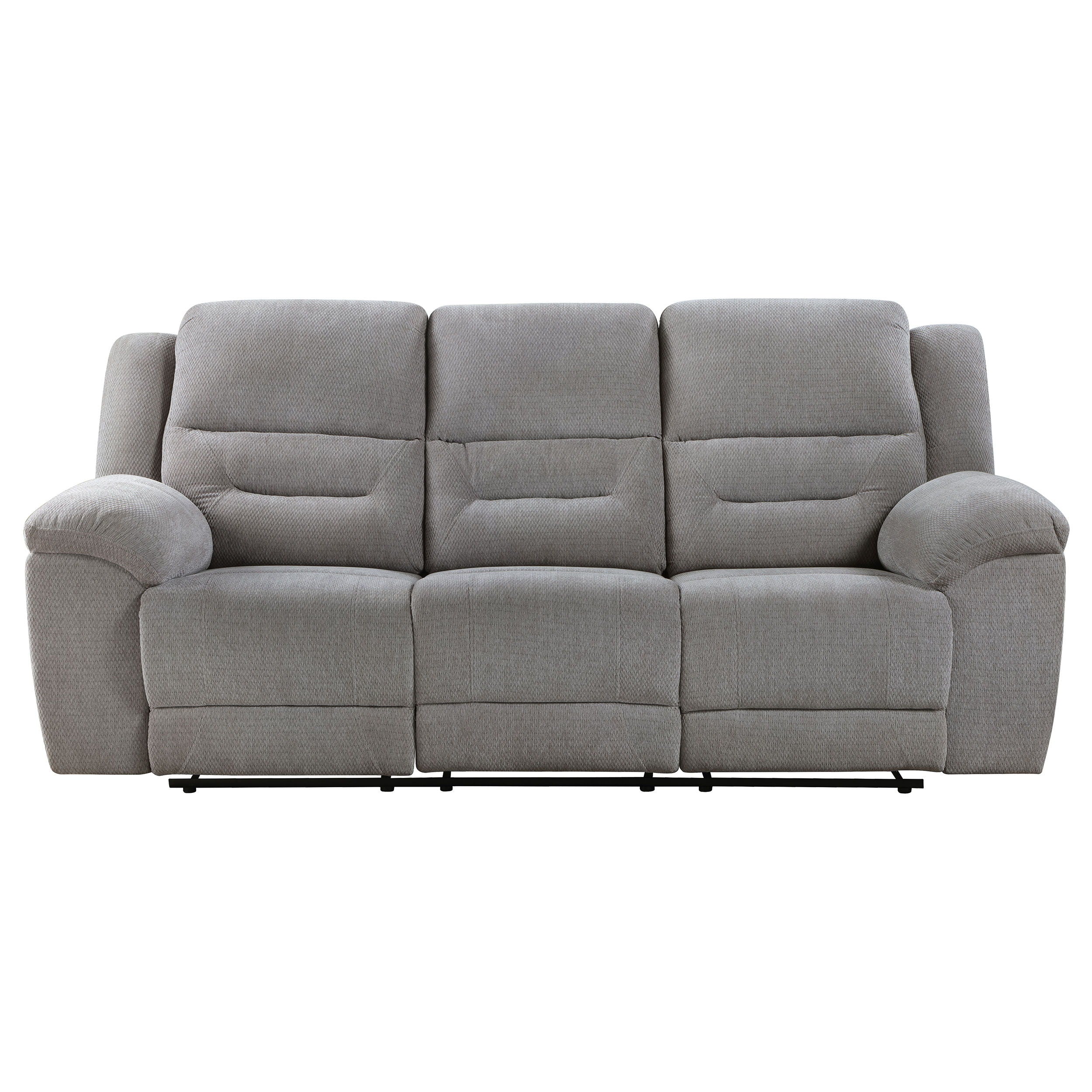 Gilson - Chenille Upholstered Reclining Sofa - Gray