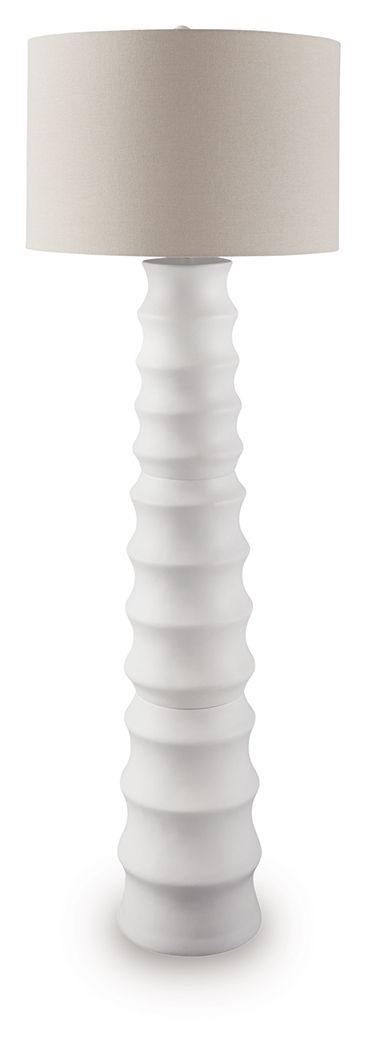 Veraleigh - Poly Lamp White Floor Lamps by Signature Design by Ashley® | Bel Furniture