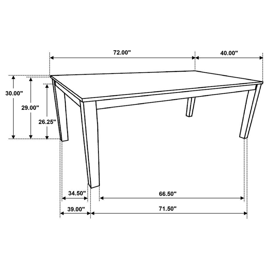 Hollis - Rectangular Wood Dining Table - Brown