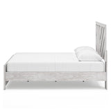 Cayboni - King Panel Bed - Whitewash