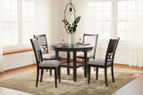 Langwest - Brown - Dining Room Table Set (Set of 5) by Signature Design by Ashley® | Bel Furniture