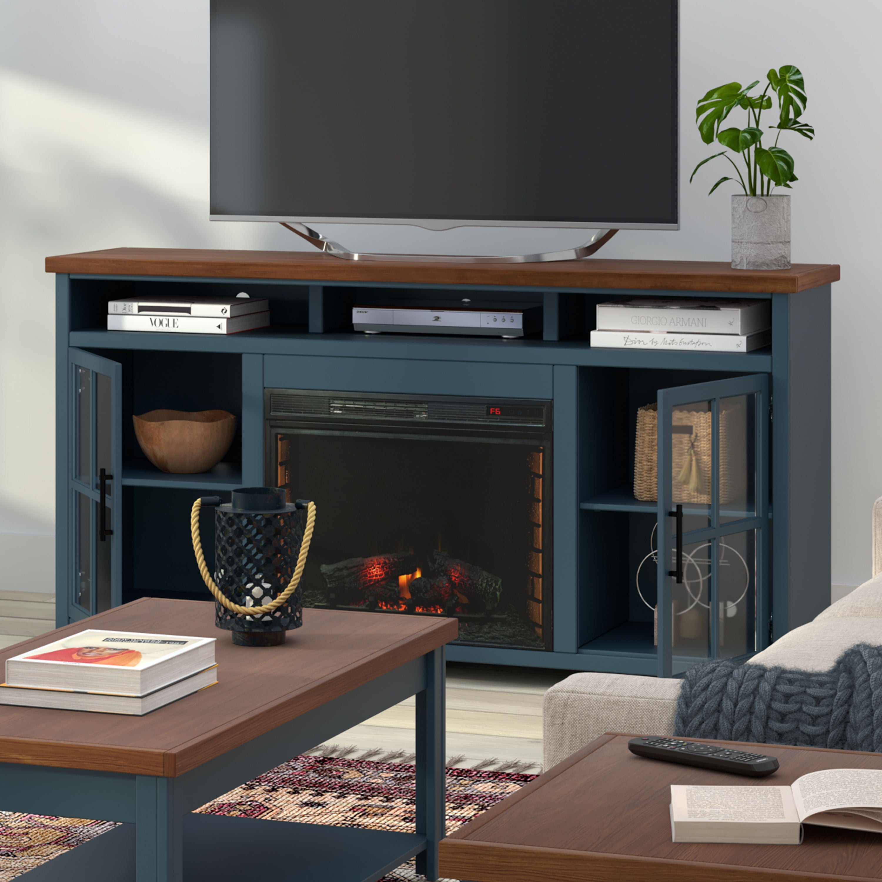 Nantucket - 74" Fireplace TV Stand Console