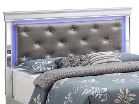 Bed With LED Light Accents Headboard - view 18