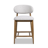 Locke - Modern Upholstered Counter Stool With Frame - Salt / Pepper by Jennifer Taylor Home | Bel Furniture