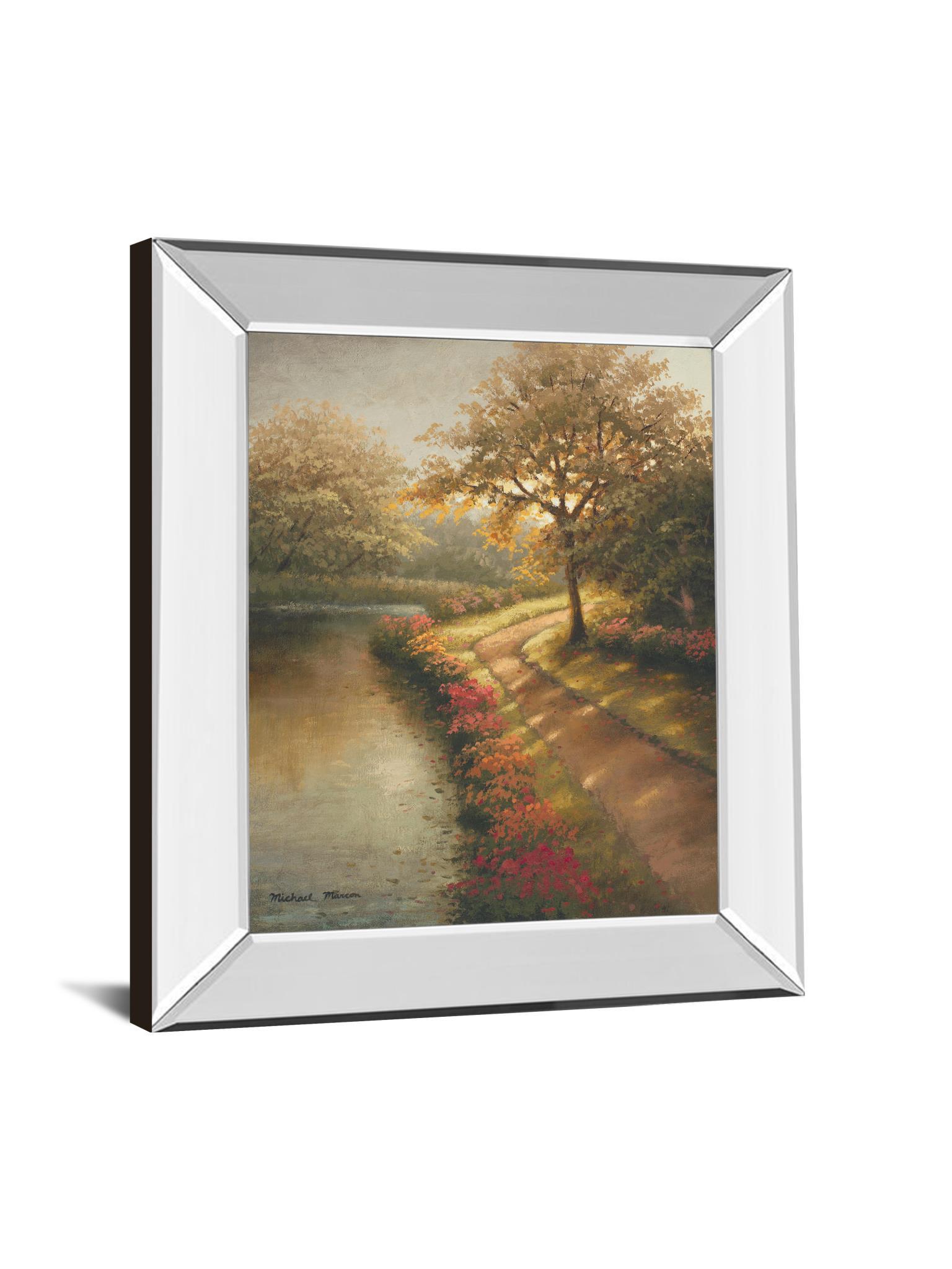 Morning Light I By Michael Marcon - Mirror Framed Print Wall Art - Dark Brown