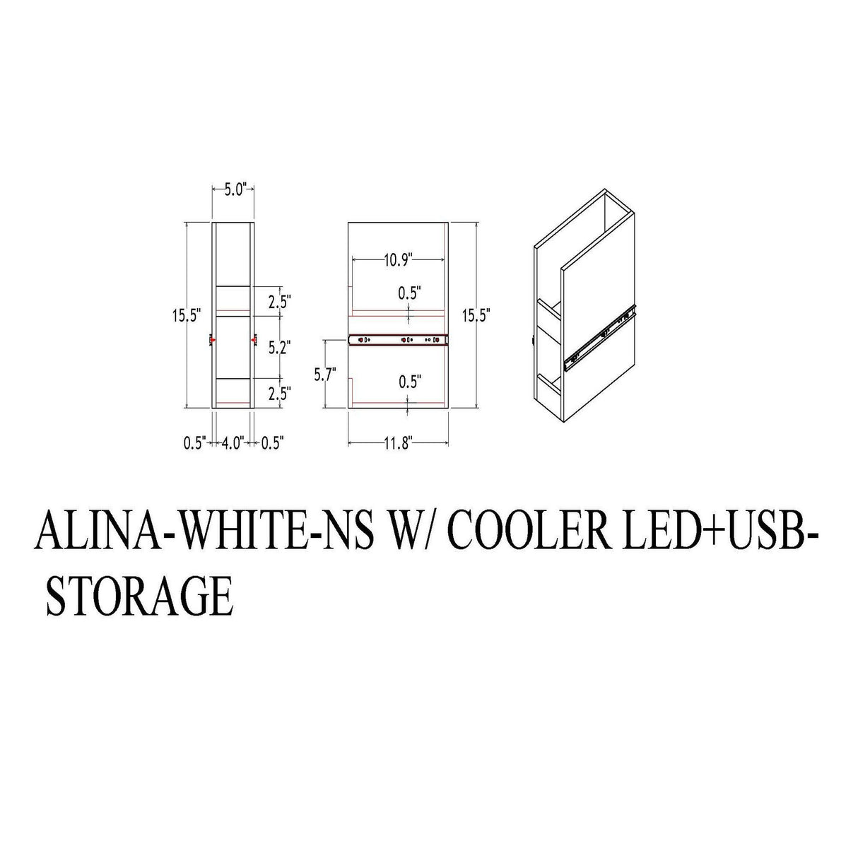 Adelaide - Nightstand With Cooler And Speaker - Gray / Black