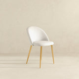 Marion - Mid-Century Modern Dining Chair (Set of 2) - Gold / White by Ashcroft Furniture | Bel Furniture
