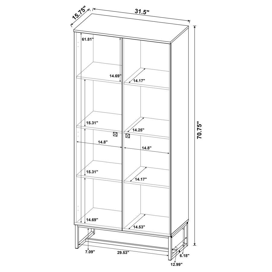 Carolyn - 2 Door Engineered Wood Accent Cabinet - Rustic Oak