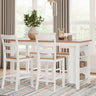 Gesthaven - Rectangular Dining Room Counter Set White 5 Pc. Table, 4 Stools by Signature Design by Ashley® | Bel Furniture