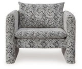 Kenbell - Black / White - Accent Chair by Signature Design by Ashley® | Bel Furniture