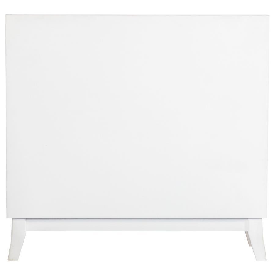 Gambon - 2 Door Wood Honeycomb Pattern Accent Cabinet - White by CoasterElevations | Bel Furniture