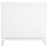 Gambon - 2 Door Wood Honeycomb Pattern Accent Cabinet - White by CoasterElevations | Bel Furniture