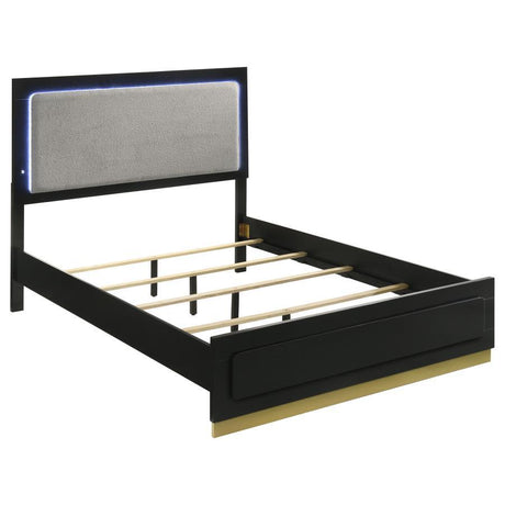Caraway - Wood LED Panel Bed Black California King by Coaster Fine Furniture | Bel Furniture