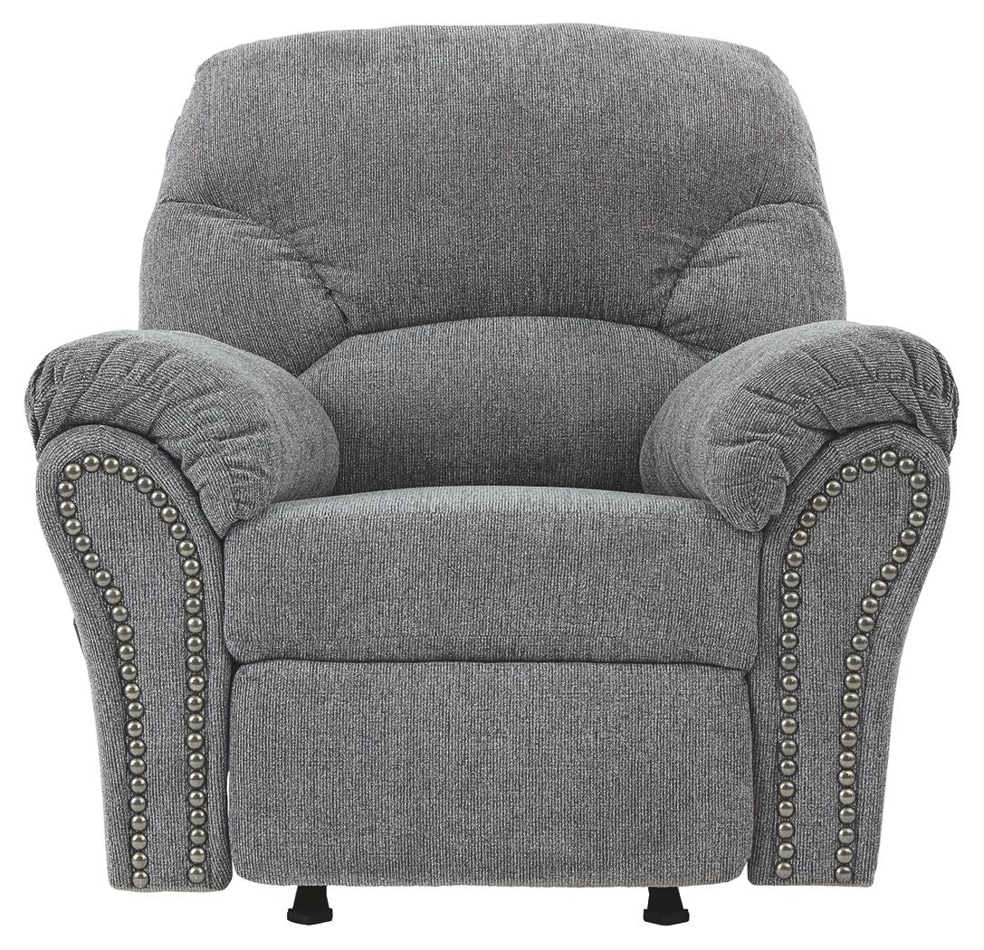 Bench Craft Rocker Recliner Allmaxx - Pewter - Rocker Recliner - Rocker Chairs by Benchcraft® | Be