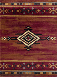 Tribes - GC_YLS4002 Southwest Area Rug Red by Icona Home Decor | Bel Furniture