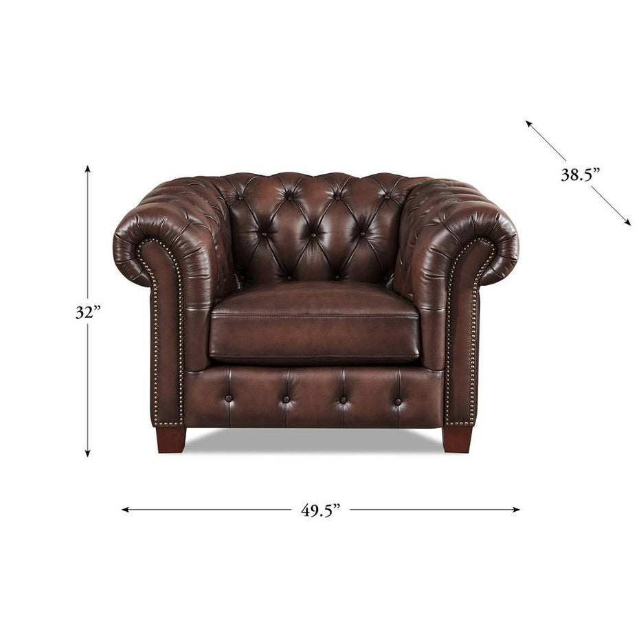 Versailles - Leather Chair - Caramel