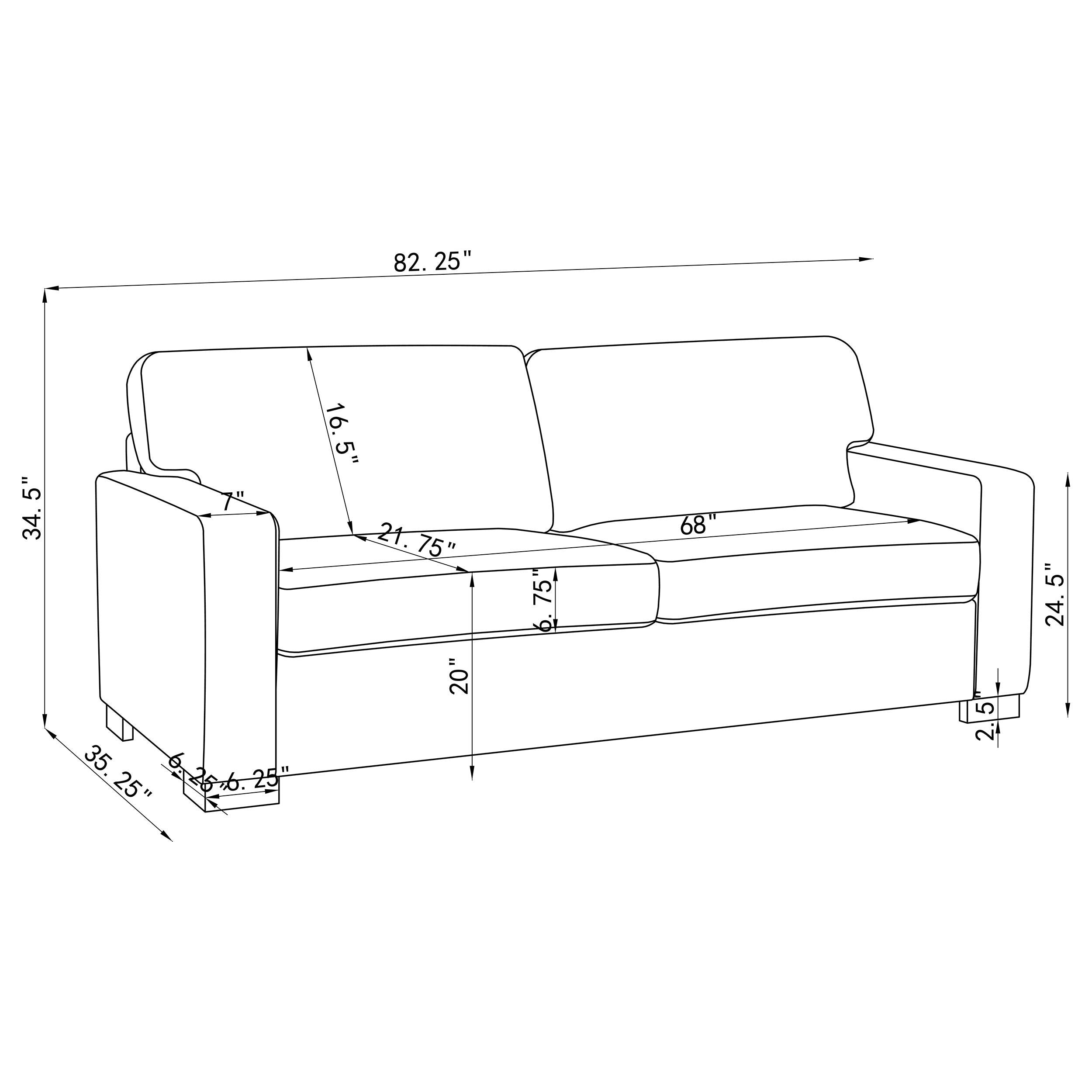 Simpson - Upholstered Sofa Sleeper With Queen Mattress - Gray