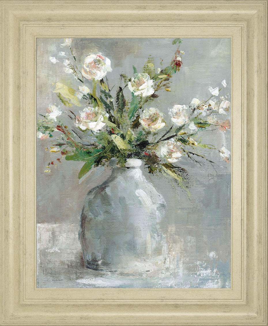 Country Bouquet I By Carol Robinson - Framed Print Wall Art - Dark Gray