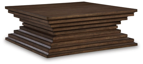 Hannodream - Warm Brown - Square Cocktail Table by Signature Design by Ashley® | Bel Furniture