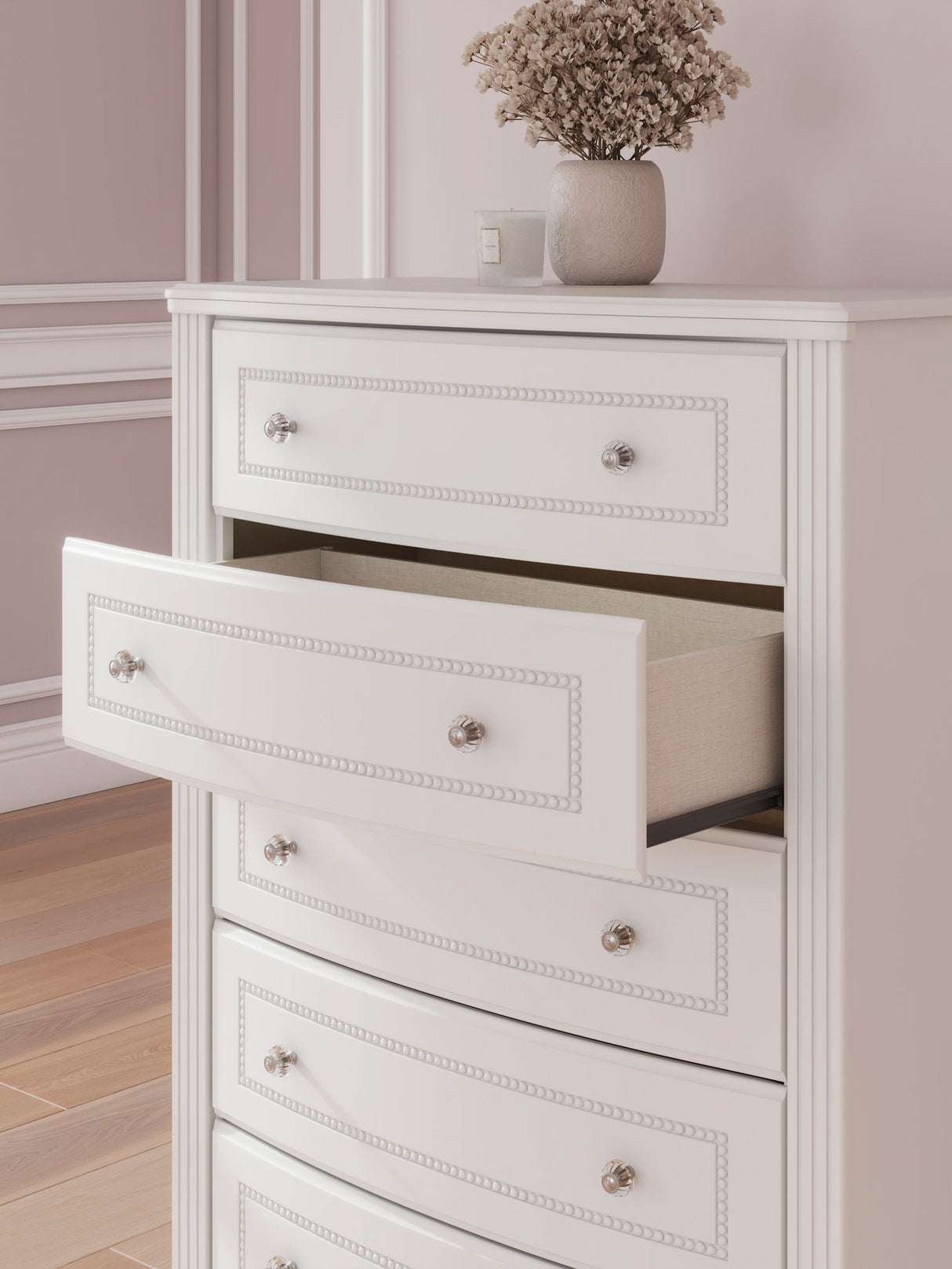 Kozlani - Five Drawer Chest - White