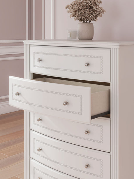 Kozlani - Five Drawer Chest - White - view 5