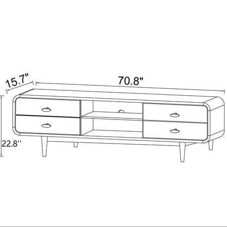 Alexa - TV Stand - Dark Brown / Wood - view 7