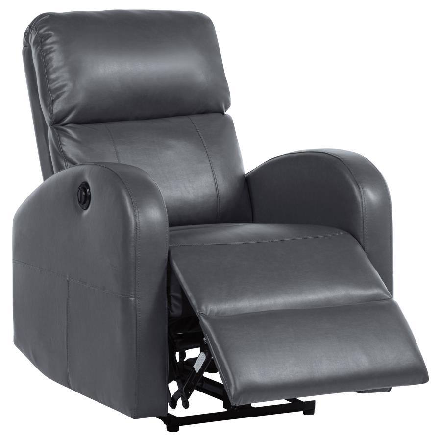 Grant - Upholstered Power Recliner Chair Dark Gray by Coaster Fine Furniture | Bel Furniture