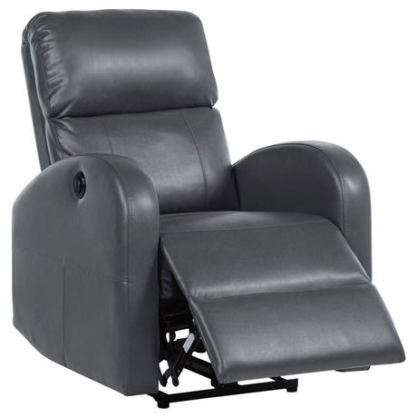 Grant - Upholstered Power Recliner Chair Dark Gray by Coaster Fine Furniture | Bel Furniture