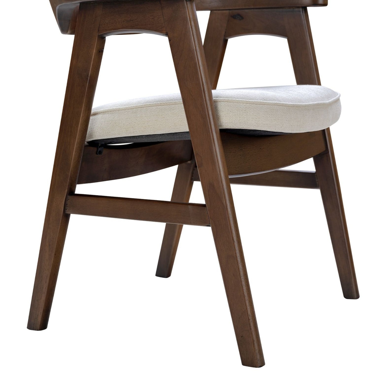 Hayes - Curved Dining Arm Chair - Light Beige