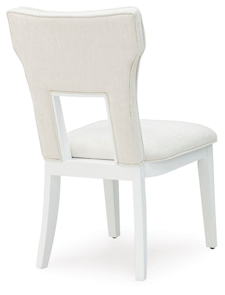 Chalanna - White - Dining Upholstered Side Chair (Set of 2) by Signature Design by Ashley® | Bel Furniture