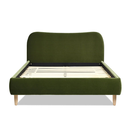 Roman - Curved Headboard Upholstered Platform Bed - view 21