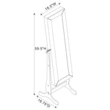 Batista - Cheval Mirror With Jewelry Storage - White by CoasterEssence | Bel Furniture