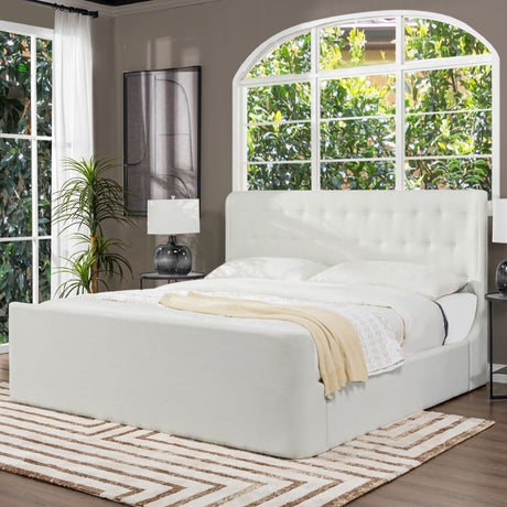 Brooks - Contemporary Tufted Shelter Platform Bed by Jennifer Taylor Home | Bel Furniture
