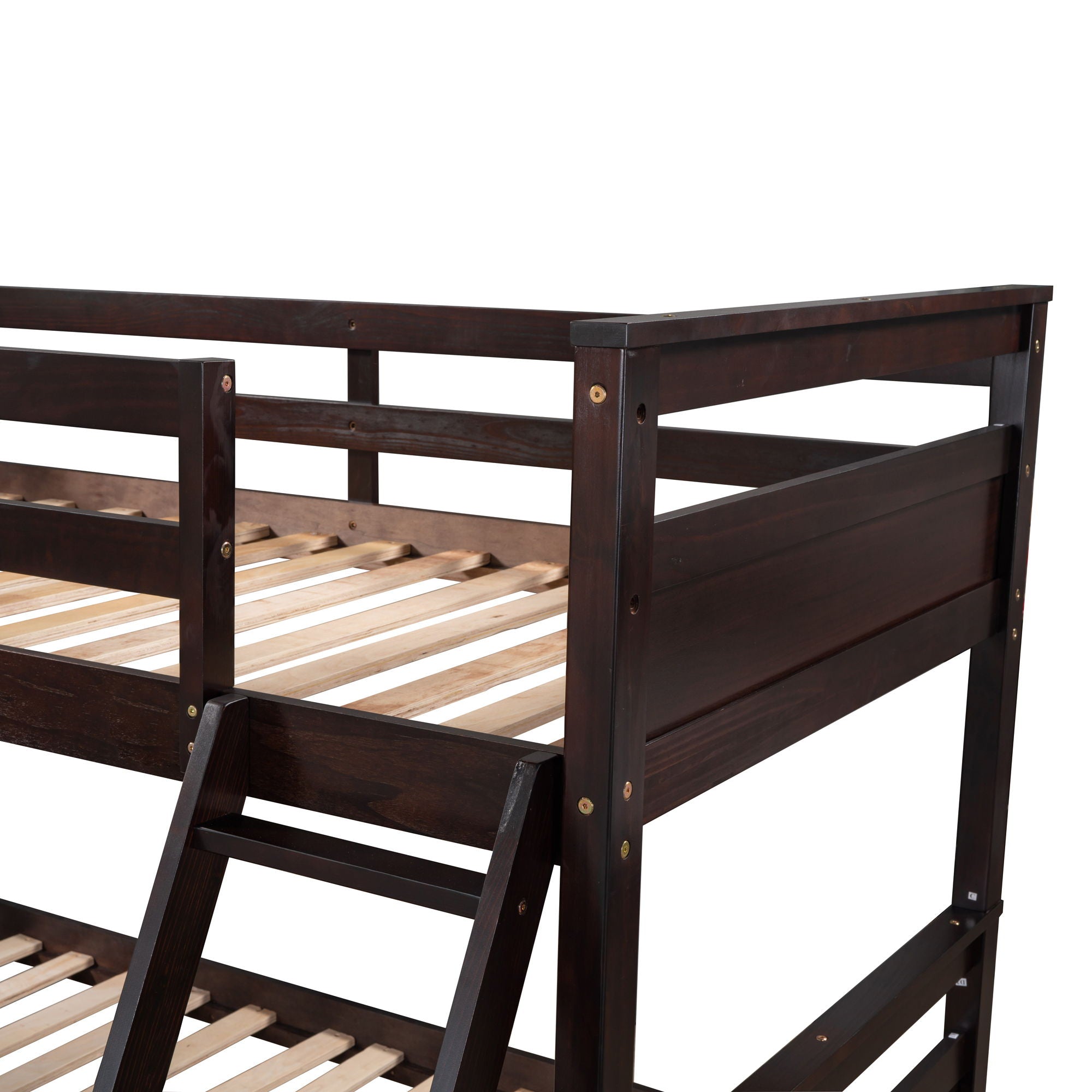 Twin Over Full Bunk Bed With Storage - Espresso