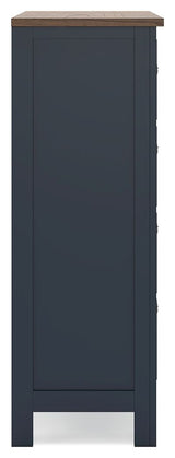 Landocken - Brown / Blue - Four Drawer Chest by Signature Design by Ashley® | Bel Furniture