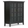 Acadian - Medium Storage Cabinet, Handcrafted Black by Simpli-Home | Bel Furniture