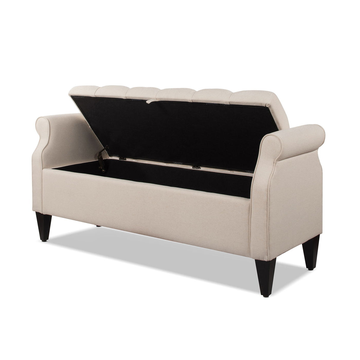 Jacqueline - Tufted Roll Arm Storage Bench by Jennifer Taylor Home | Bel Furniture