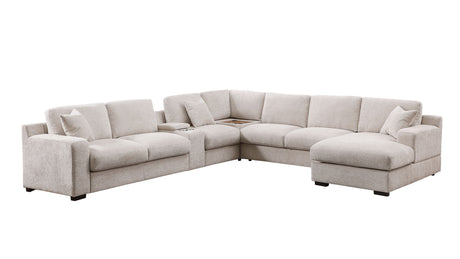 Celine - Fabric Corner Sectional Sofa With Right-Facing Chaise, Cupholders, And Charging Ports - view 13